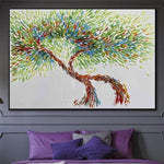 شجرة كبيرة مجردة لوحة تجريدية شجرة زيتية عمل فني لوحات شجرة حديثة على قماش شجرة زيتية معاصرة | ATTRACTION