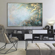 Large Unique Abstract Painting Modern Gold Leaf Painting Abstract Acrylic Paintings On Canvas | MIND OF ETERNITY