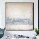 Oil Abstract Painting On Canvas Beige and Light Blue Art | ENLIGHTENMENT