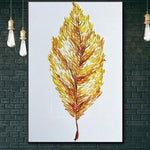 الأصلي أوراق الخريف مجردة اللوحة الإبداعية ورقة لوحات الحائط على قماش أوراق الخريف | AETHEREALITY