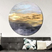 Original Abstract Painting Gold Leaf Abstract Acrylic Paintings On Canvas Abstract Round Painting | THE BIRTH OF A DAY