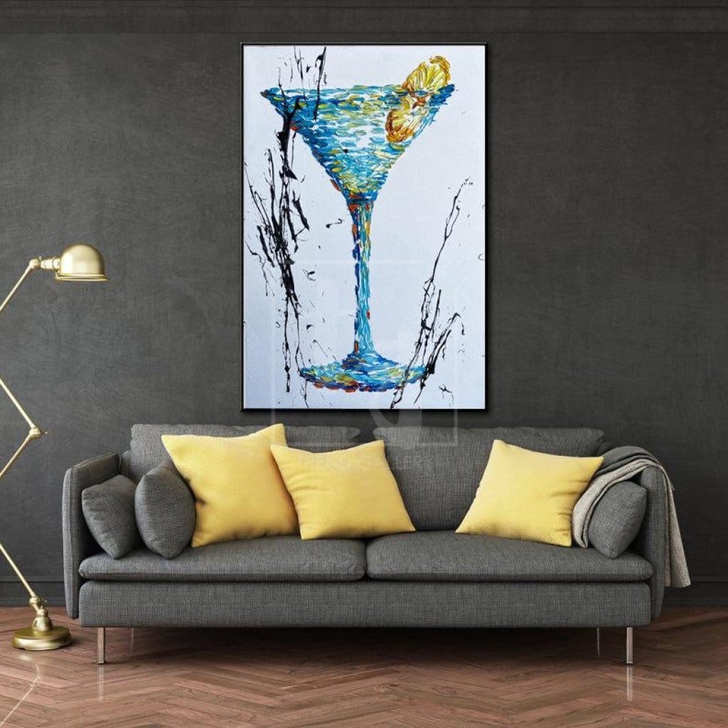 Oil colorful abstract painting COCKTAIL