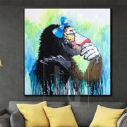 Pop Art Monkey Painting Large Monkey Paintings On Canvas Original Painting | SECLUDED MOOD