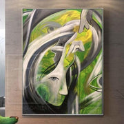 Woman Face Painting Extremely Unique Paintings On Canvas Contemporary Wall Cubist Artwork Modern Face Art | SOUL MAGIC